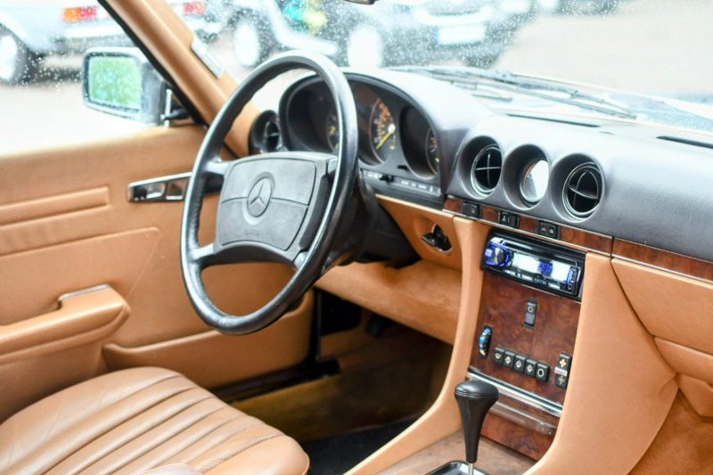 Mercedes 560SL R107 Nautikblau Leder Dattel Erstlack – Bild 16