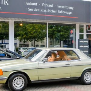 Mercedes 230C Silberdiestel Velours Schiebedach
