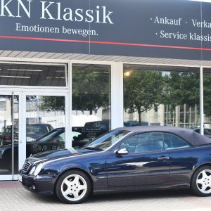 Mercedes CLK230 Kompressor 1. Hand Tansanitblau Leder Grau